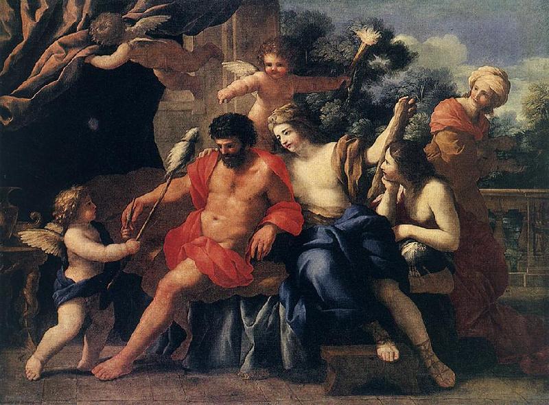 ROMANELLI, Giovanni Francesco Hercules and Omphale sdg Germany oil painting art